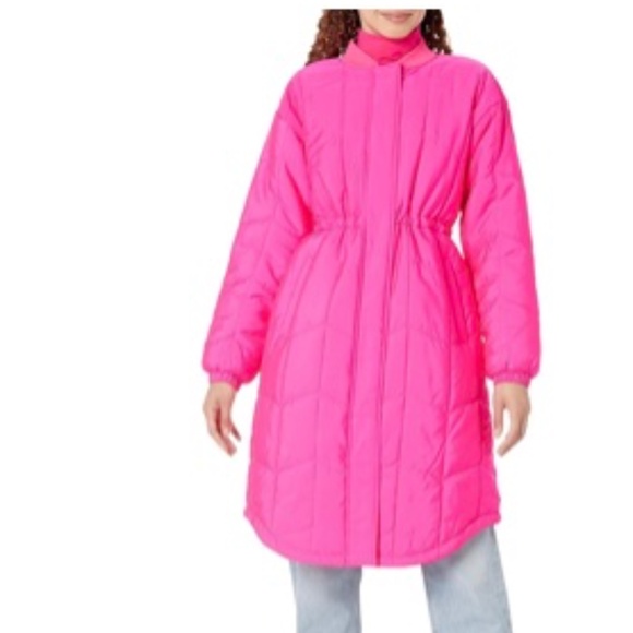 Amazon Essentials Jackets & Blazers - Amazon Essentials Women's Hot Pink Quilted Long Puffer Coat